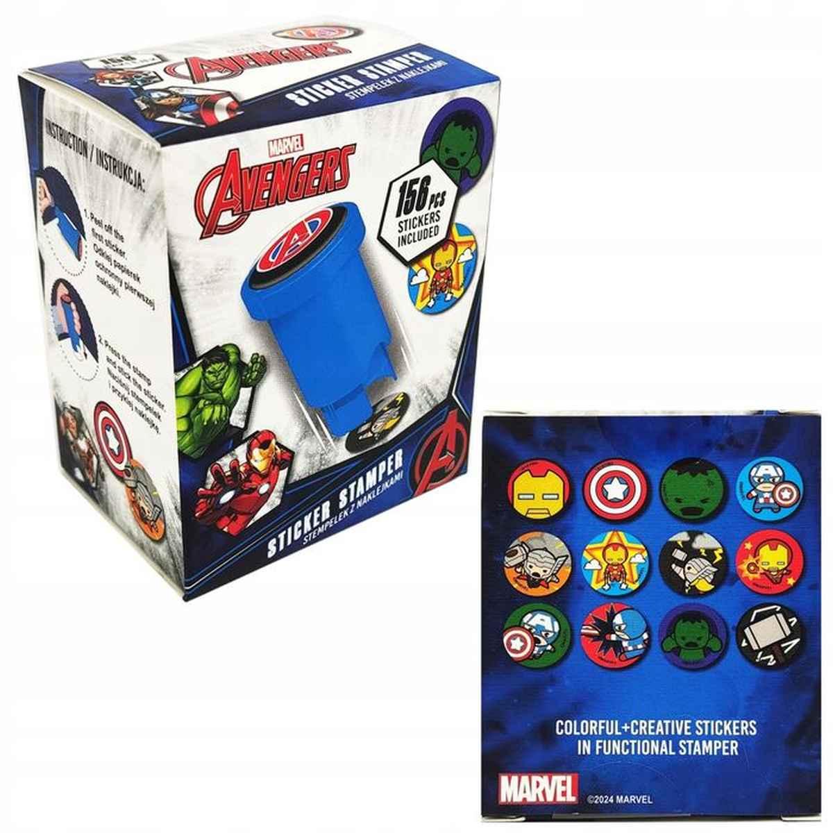 Timbro con adesivo avengers 156 sticker