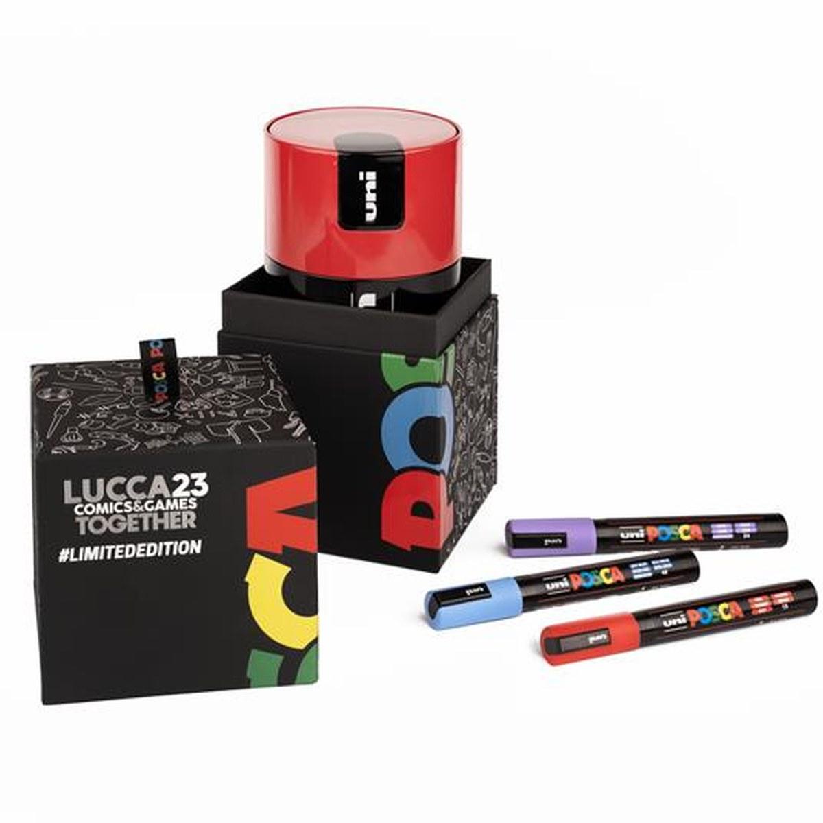 Posca gift box 18pz rosso speciale lucca comix