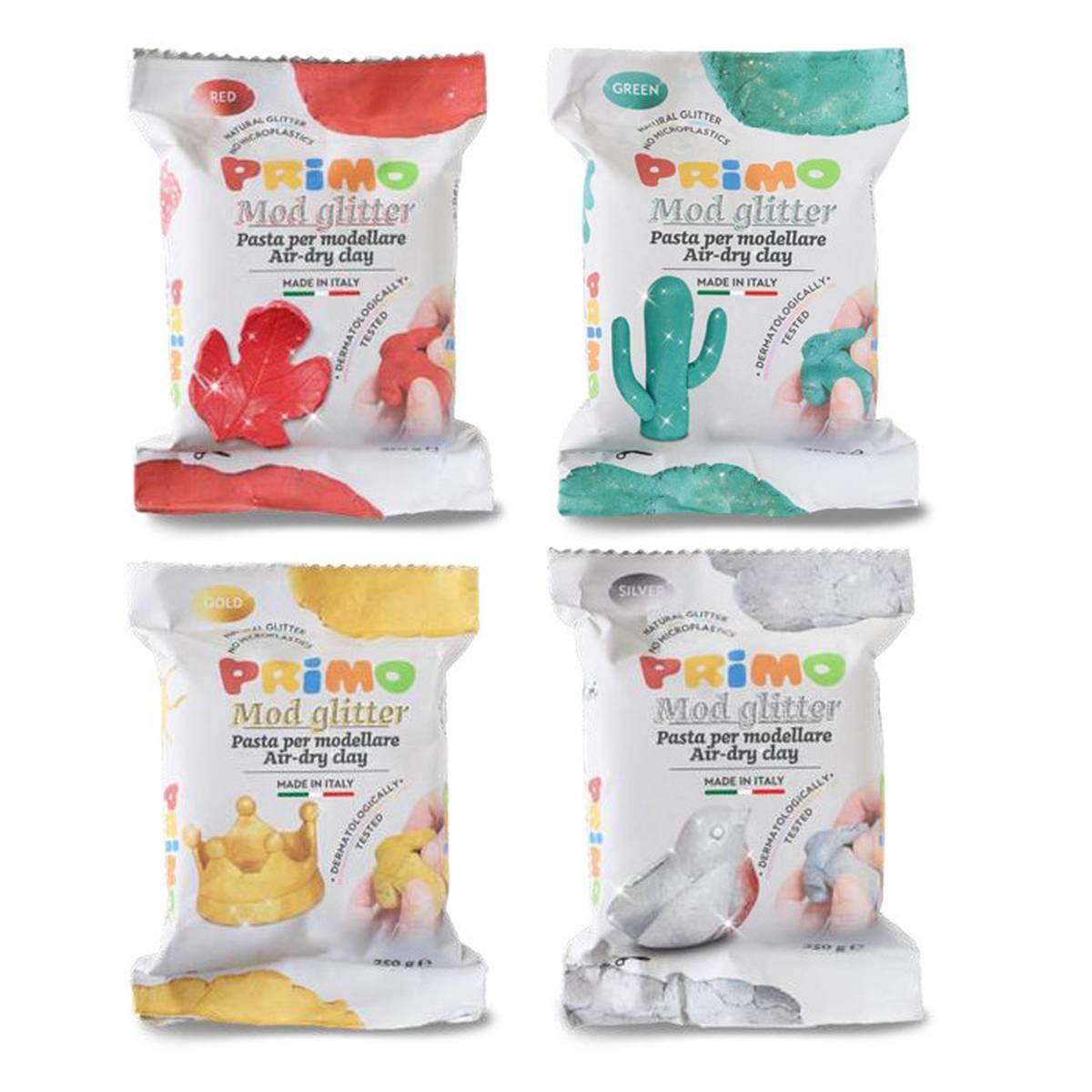 Primo mod glitter paste per modellare air-dry clay - 250 gr