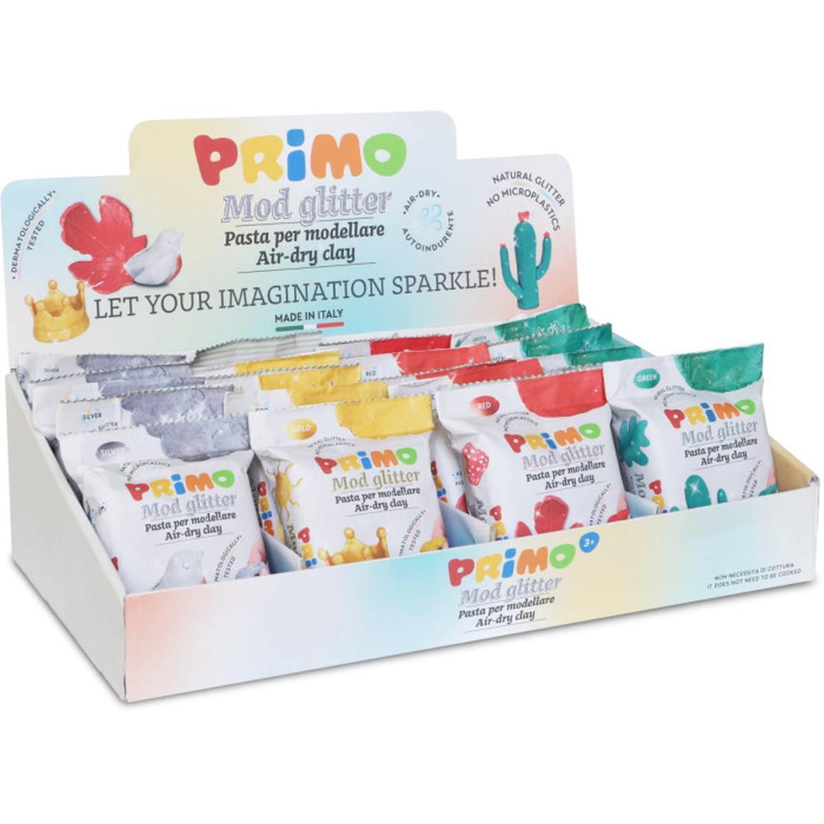 Primo mod glitter paste per modellare air-dry clay - 250 gr