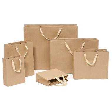 Natural kraft basic shoppers - 53 x 14 x 44 cm