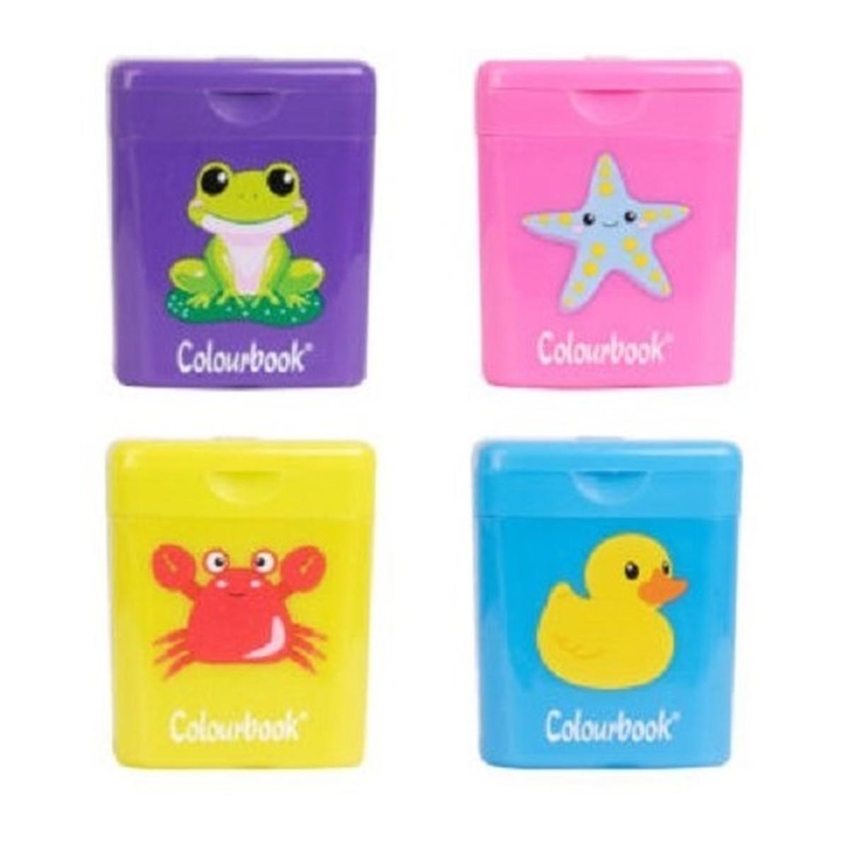 Temperino due fori in metallo con serbatoio