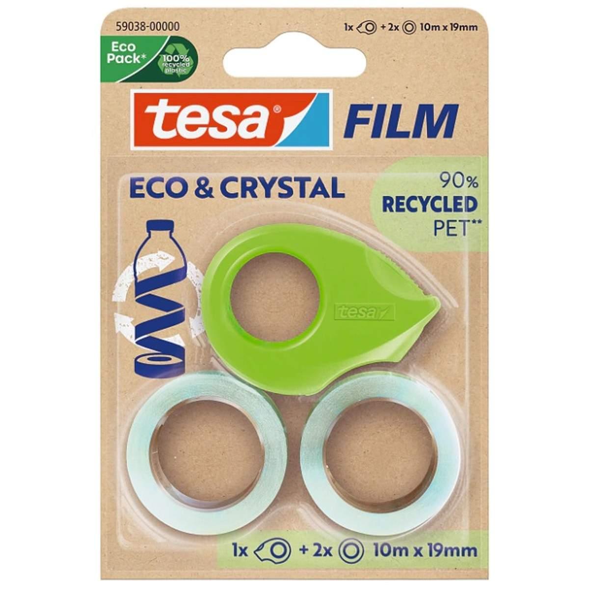 Tesafilm® eco & crystal mini dispenser - 10m x 19mm