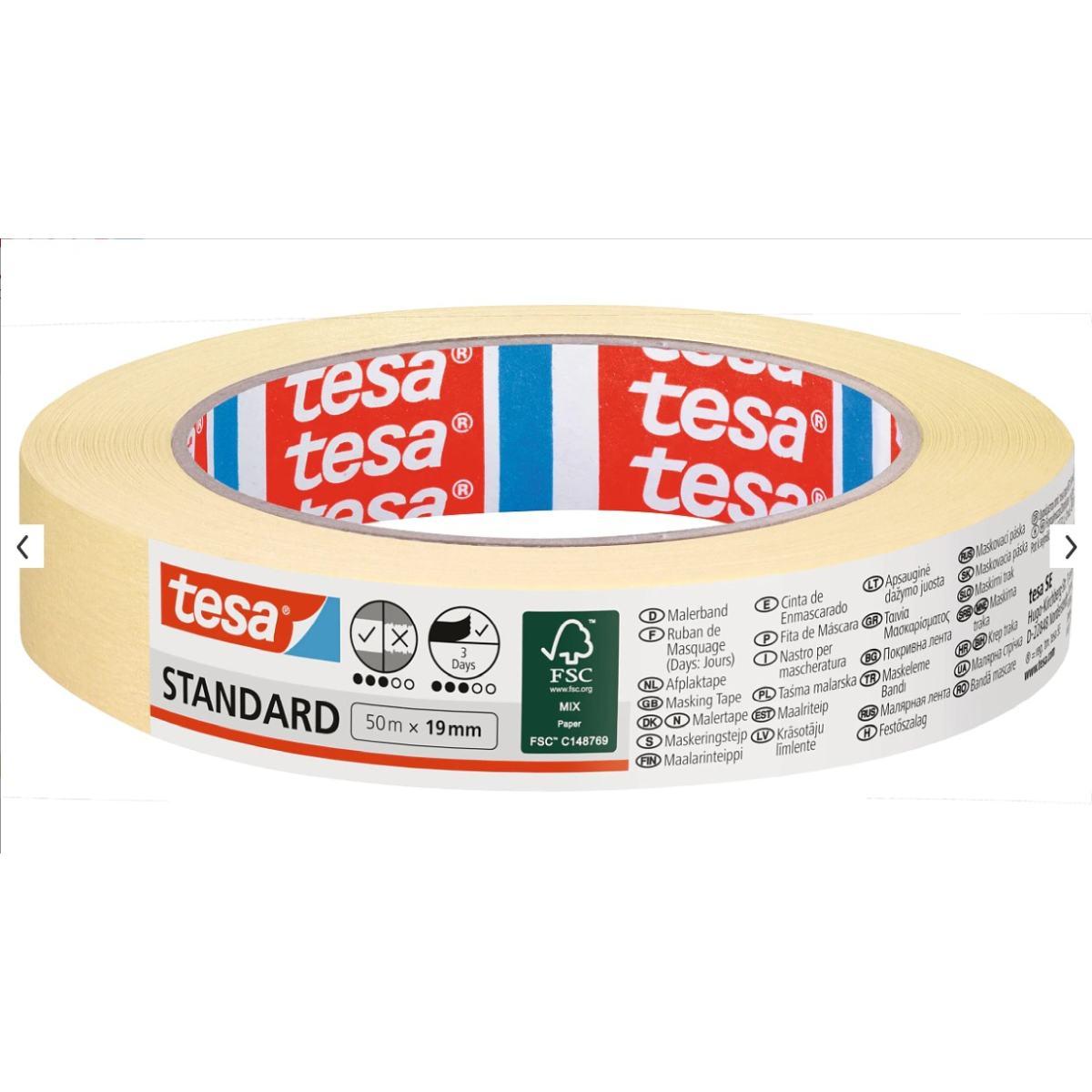Tesa® nastro per mascheratura standard 50 m x 19 mm