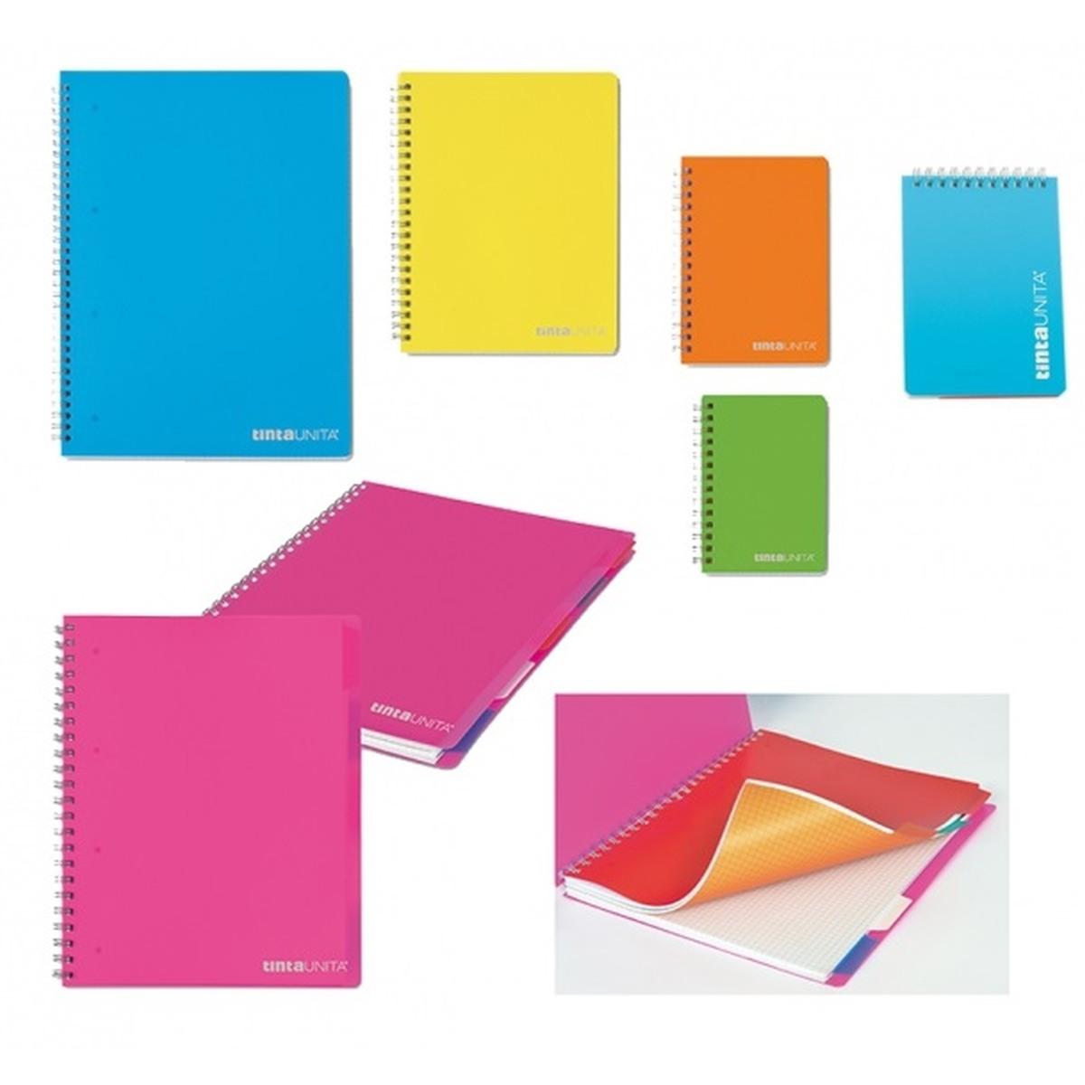 Maxi spiralati in ppl fluo tintaunita - a4 - 80 ff - 80 gr