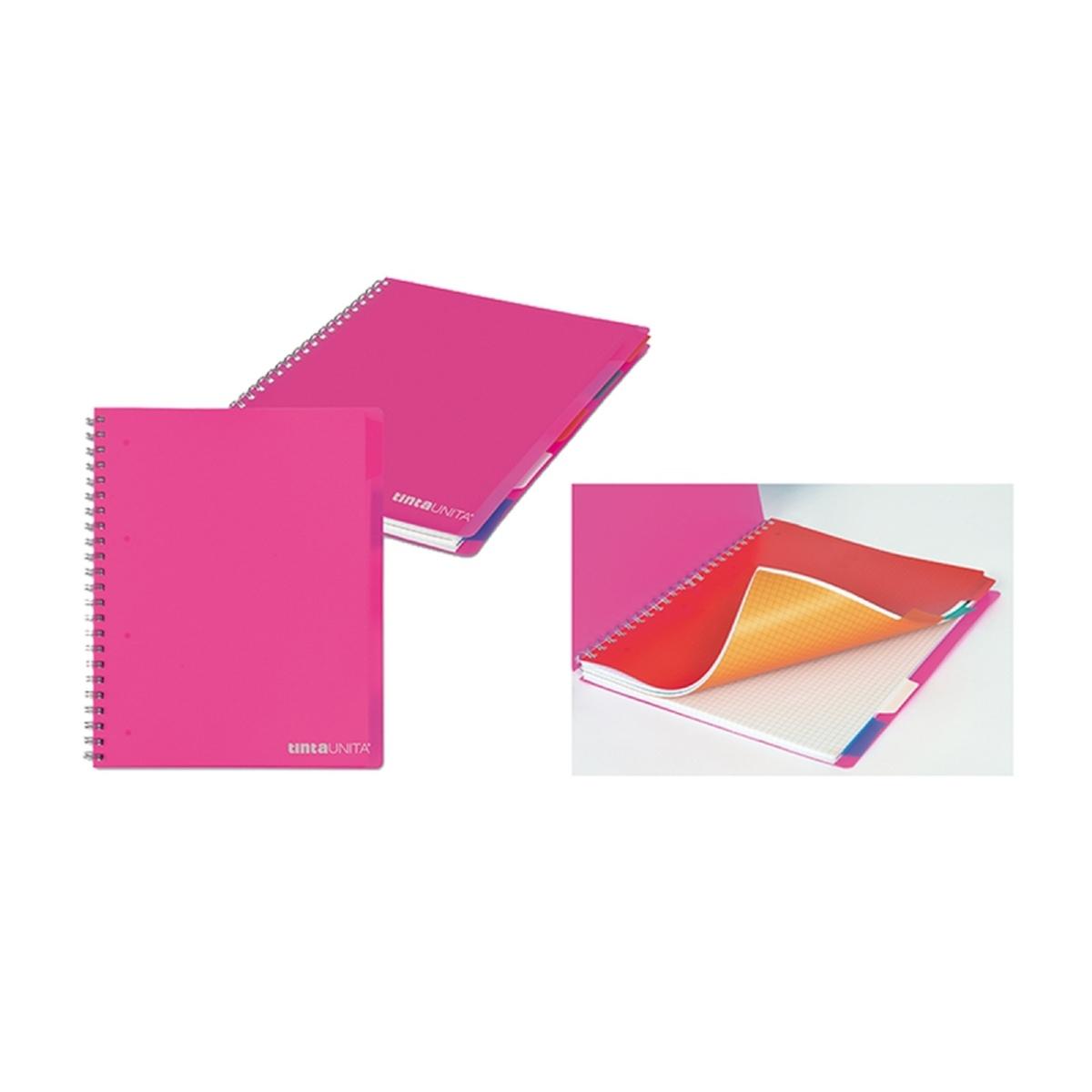 Maxi quaderno spiralato ppl con divisori - a4 - 120 ff - 80 gr