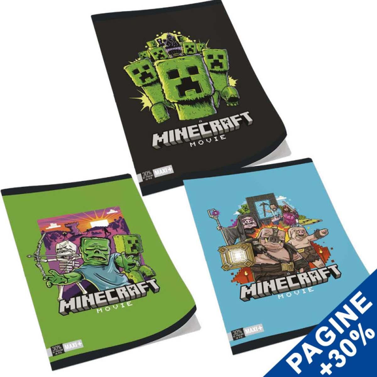 Maxi quaderno +30% alta foliazione 100 gr minecraft movie