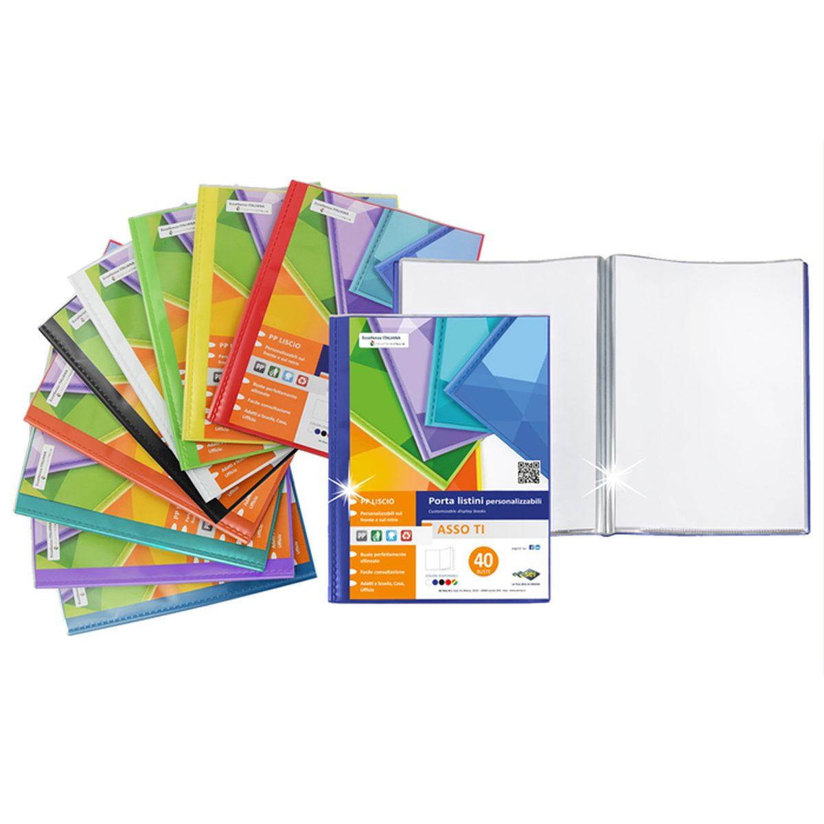 Portalistino in pp personalizzabile asso ti - 22 x 30 - 50 fg