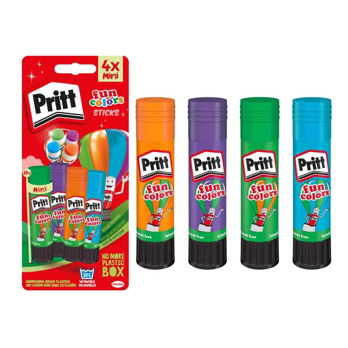 Henkel pritt stick fun colors 10g - blister 4 pz