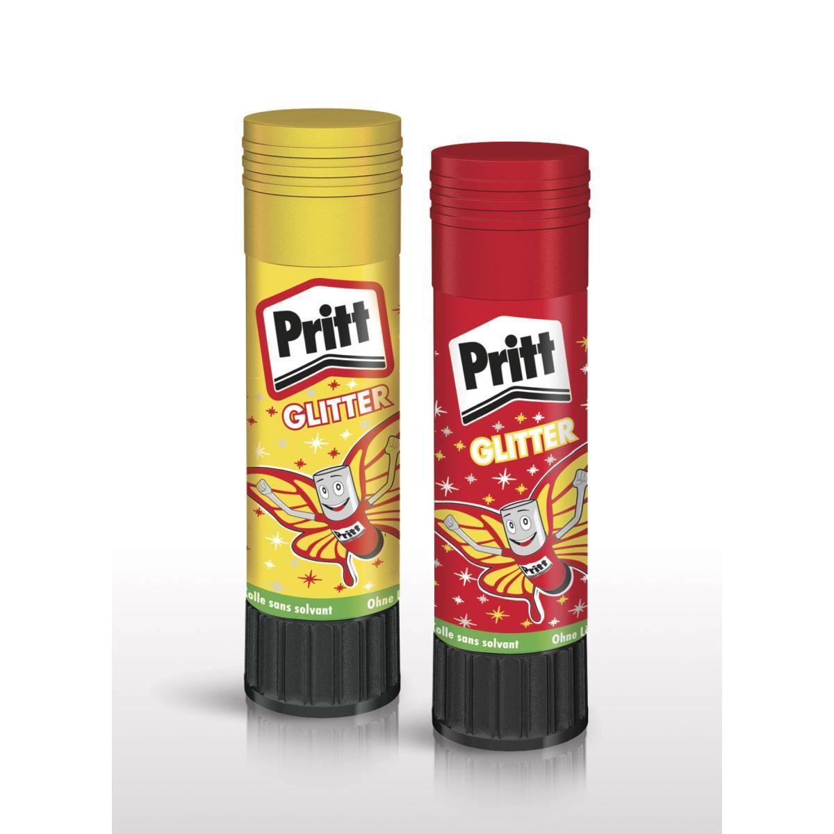 Henkel pritt stick glitter giallo - rosso 20g