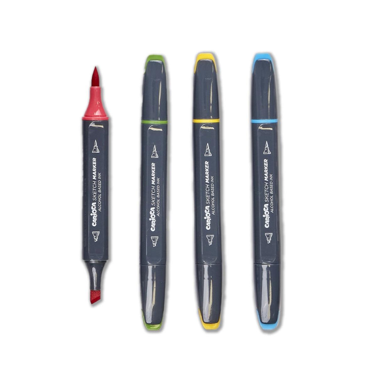 Carioca plus sketch marker box rigida colori assortiti - 80 pz