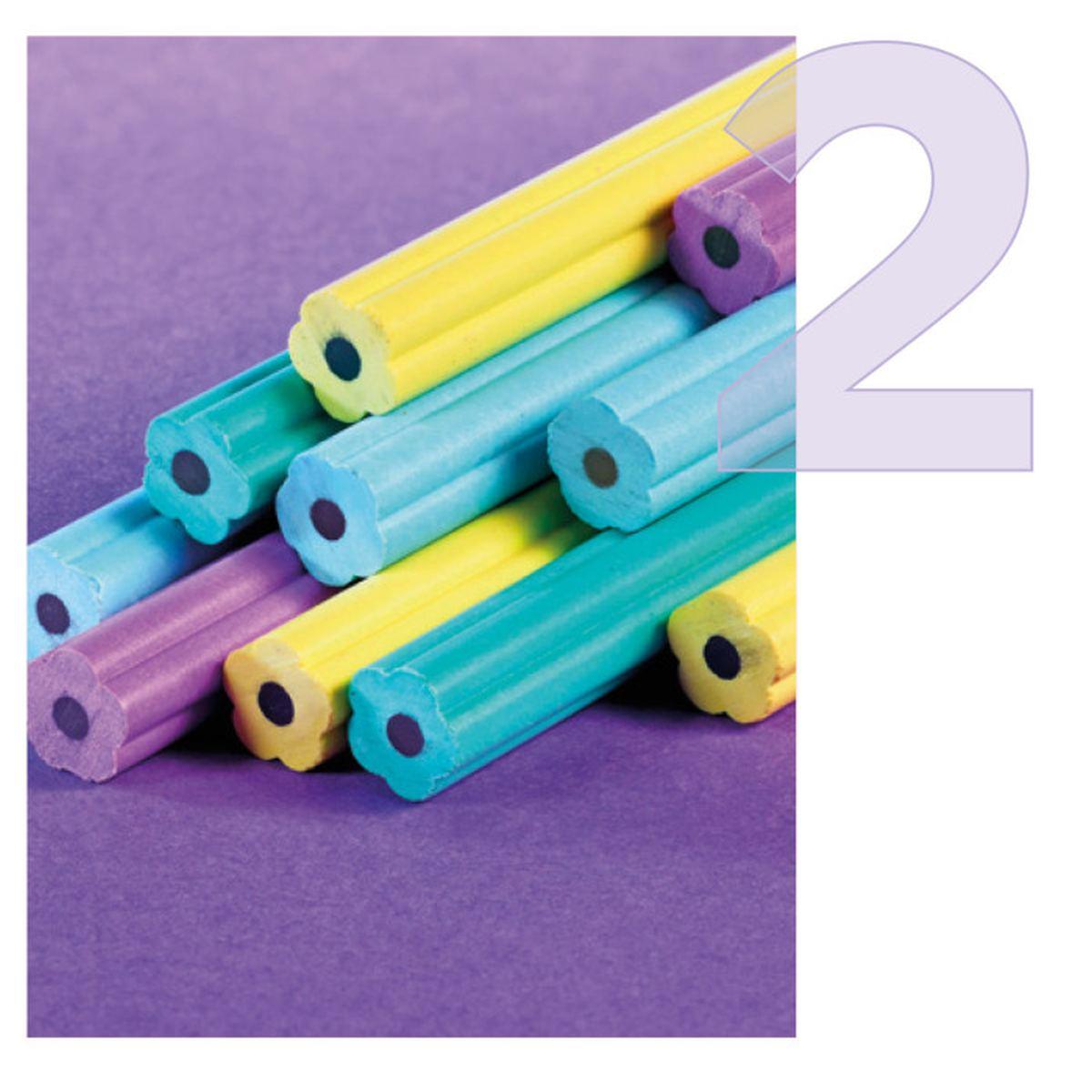 Matita con fusto a fiore hb rainbow pastel osama