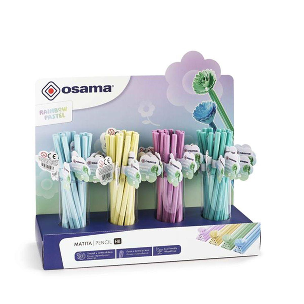 Matita con fusto a fiore hb rainbow pastel osama