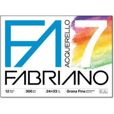 Fabriano acquarello blocco f7 24 x 33 cm grana fine 12 ff 300gr