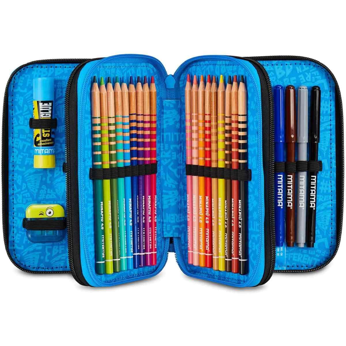 Mitama astuccio 3 zip school skate 47 pcs