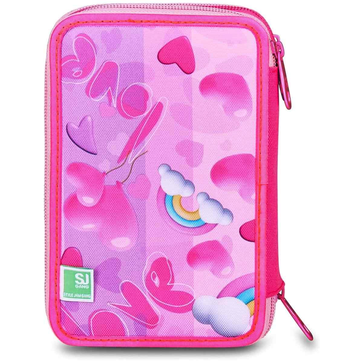 Astuccio 3 zip con corredo flyunicorn girl