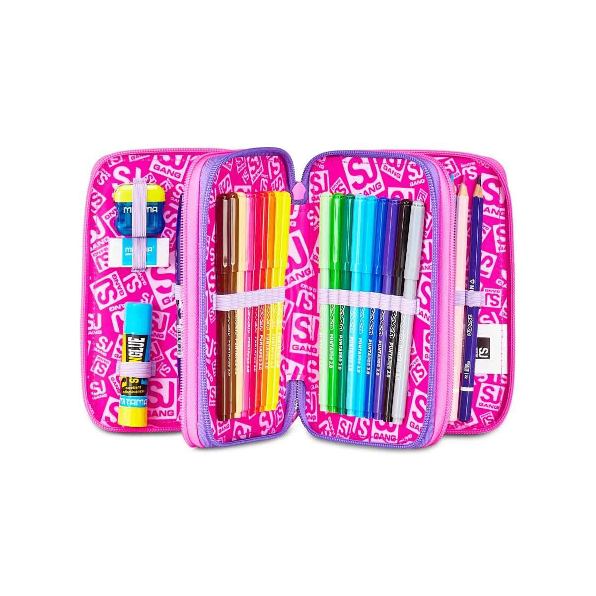 Astuccio 3 zip con corredo tinypatch girl