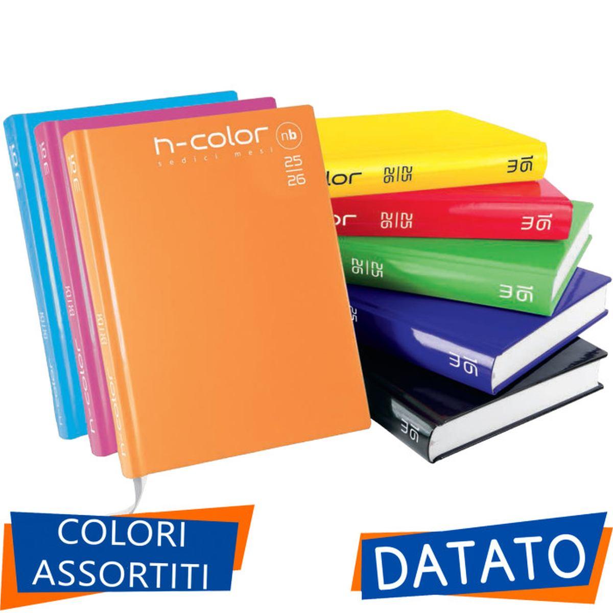 Diario scolastico standard 13x17,8 16 mesi 2025-2026 n-color