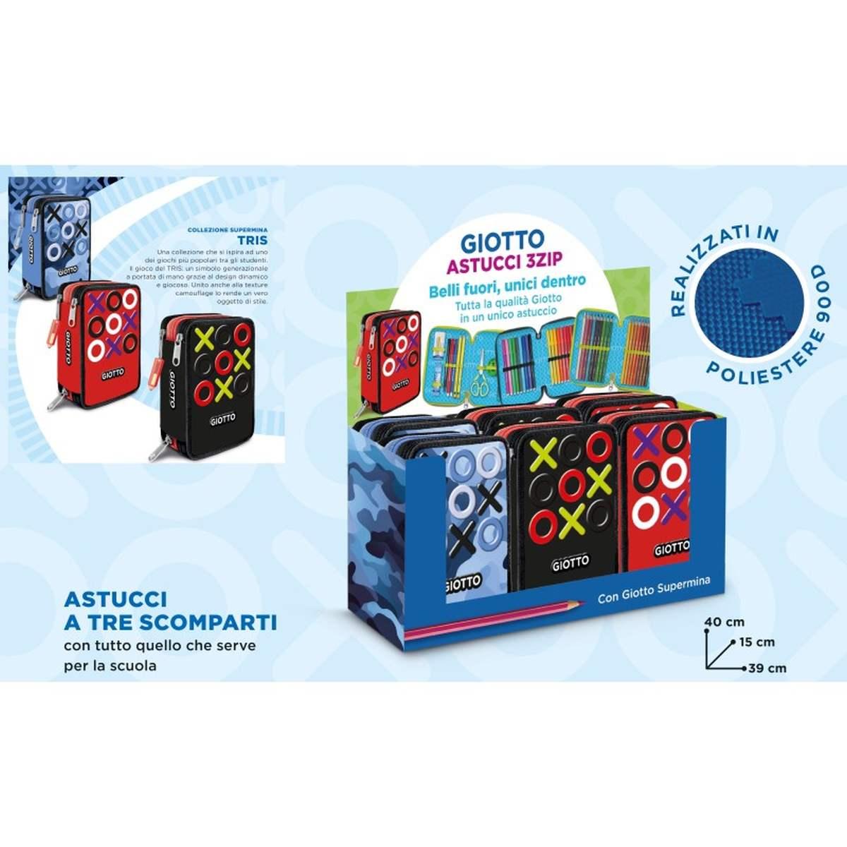 Astuccio 3 zip giotto collezione tris