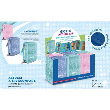 Astuccio 3 zip giotto collezione super crystal