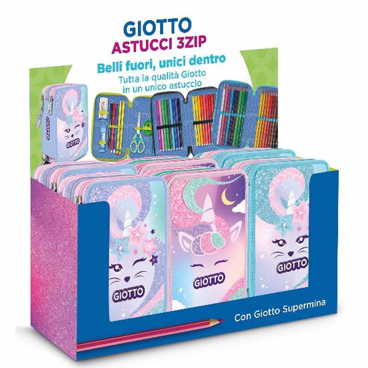 Astuccio 3 zip giotto collezione catty candy