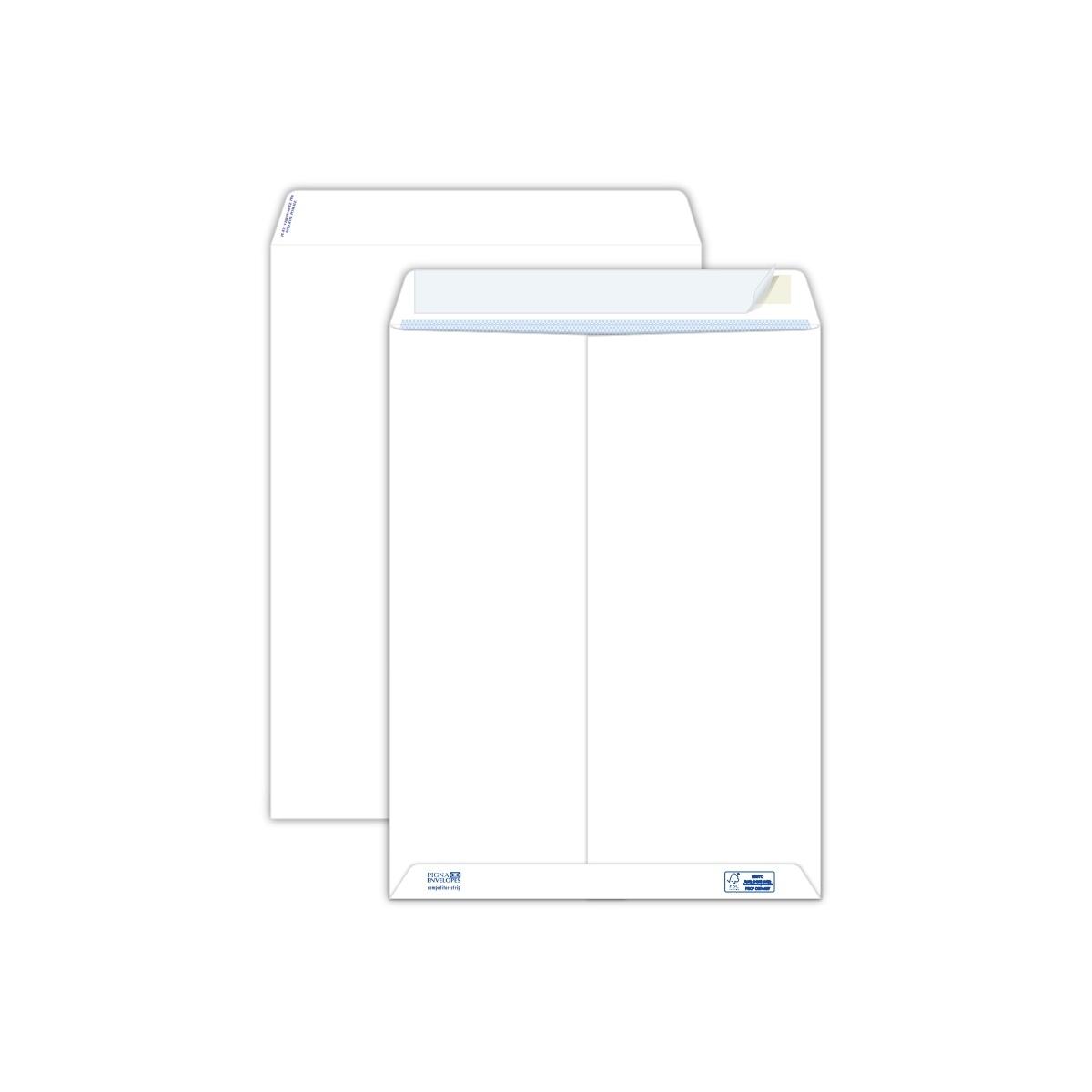 Buste a sacco fondo piatto 250 x 353 mm competitor strip 80 gr - pack 100 pz