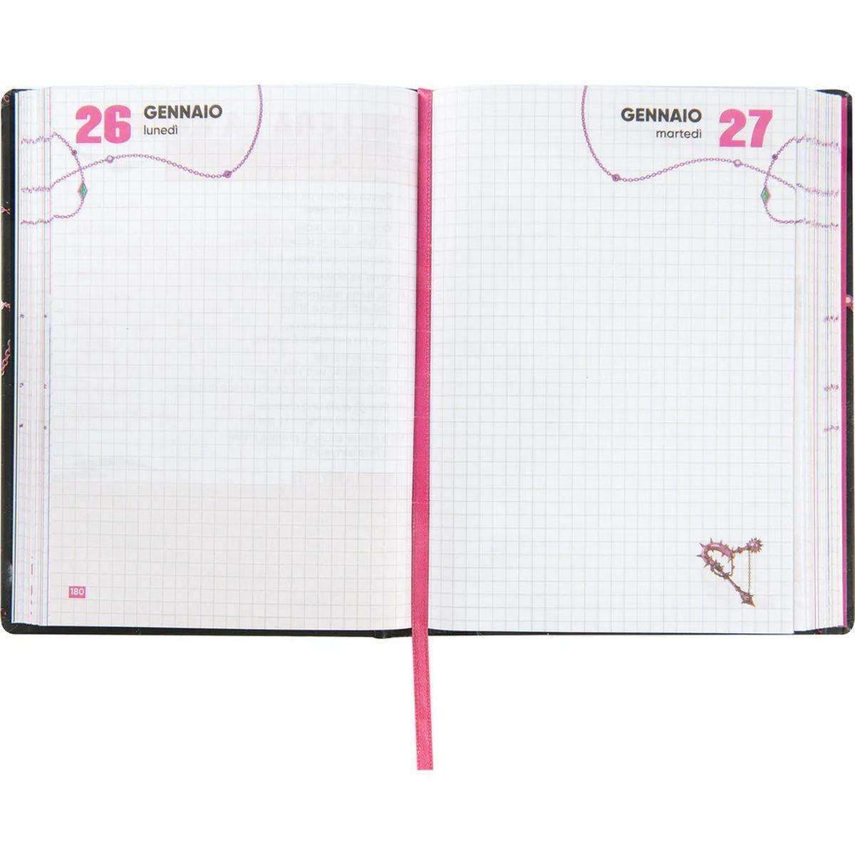 Diario anna 16 mesi 2025/26 - giornaliero non autografato - nero