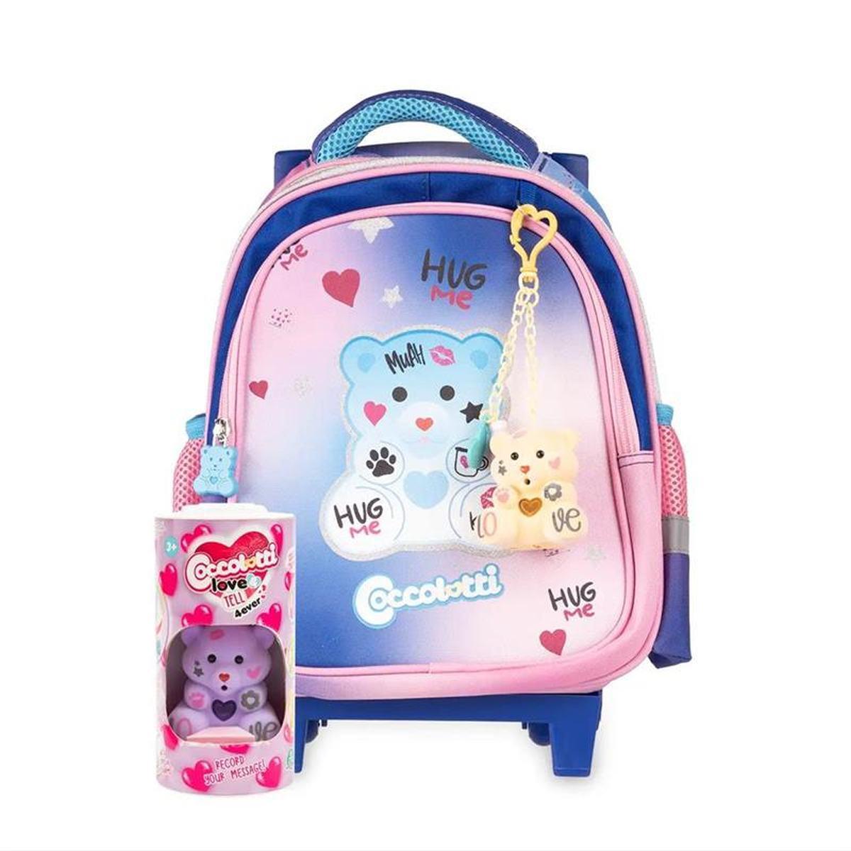 Zaino asilo con trolley coccolotti by colourbook con coccolotto omaggio