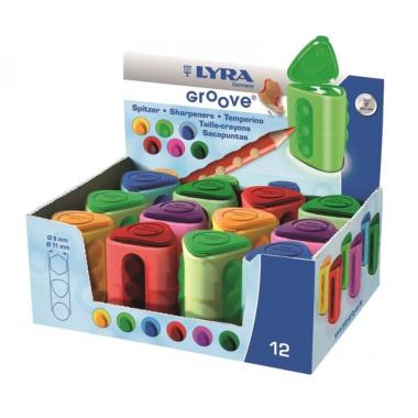 Lyra groove temperamatite 2 fori con serbatoio