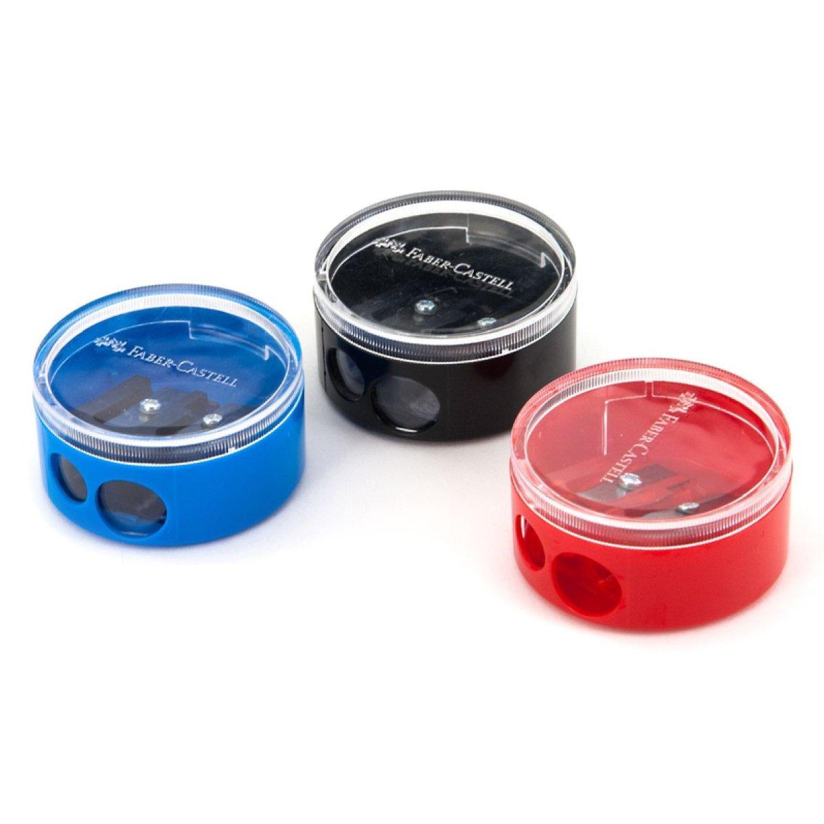 Temperino con contenitore twin 2 fori faber-castell