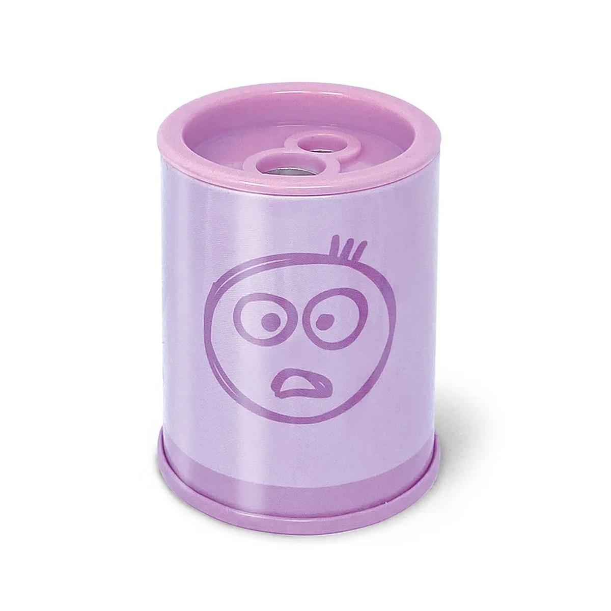 Temperamatite in metallo a fantasia linea pastel con contenitore in metallo