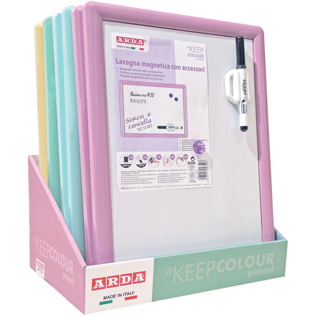 Lavagna magnetica bianca cm 29 x 39 keep colour pastel arda
