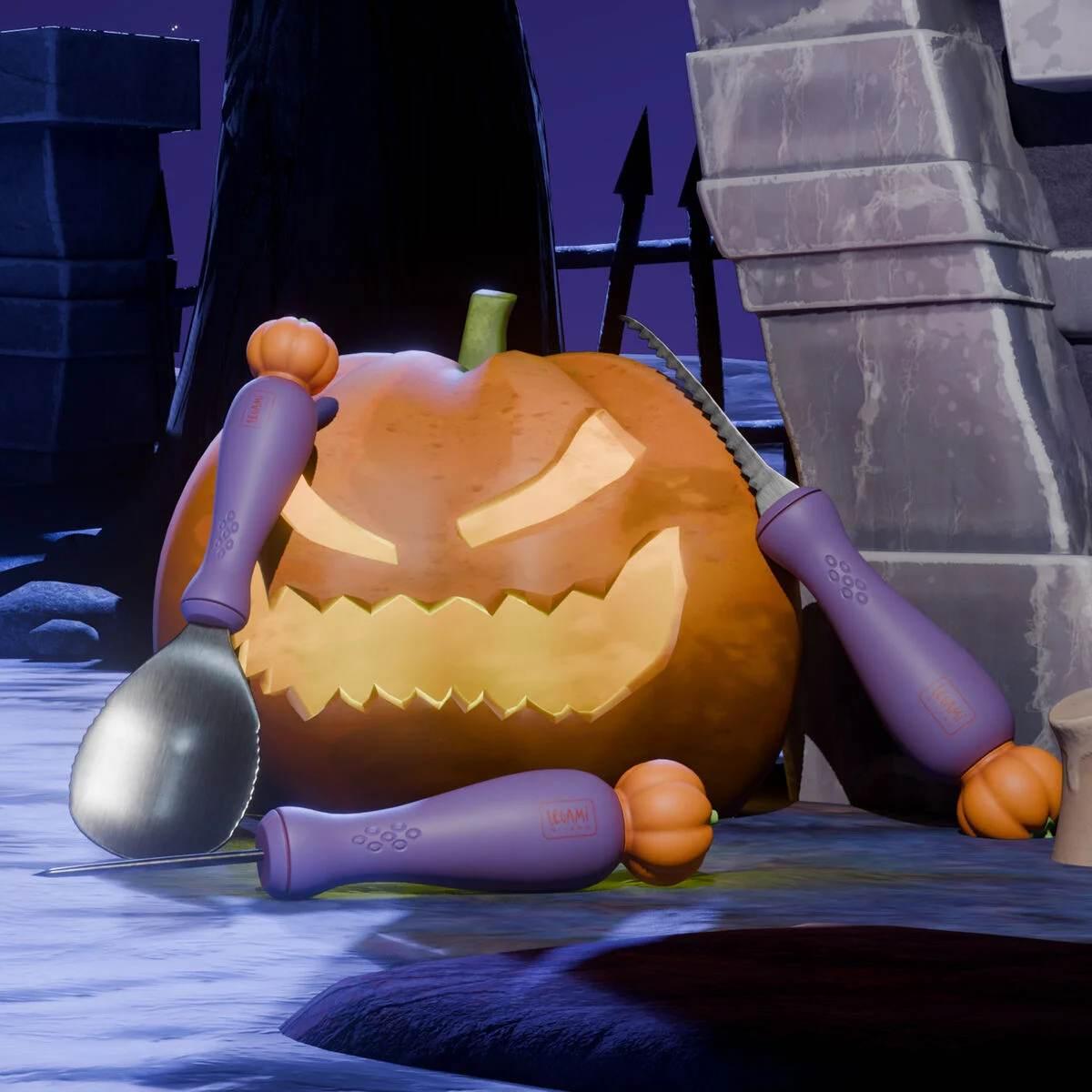 Legami - kit per intagliare zucca di halloween - carve & scare