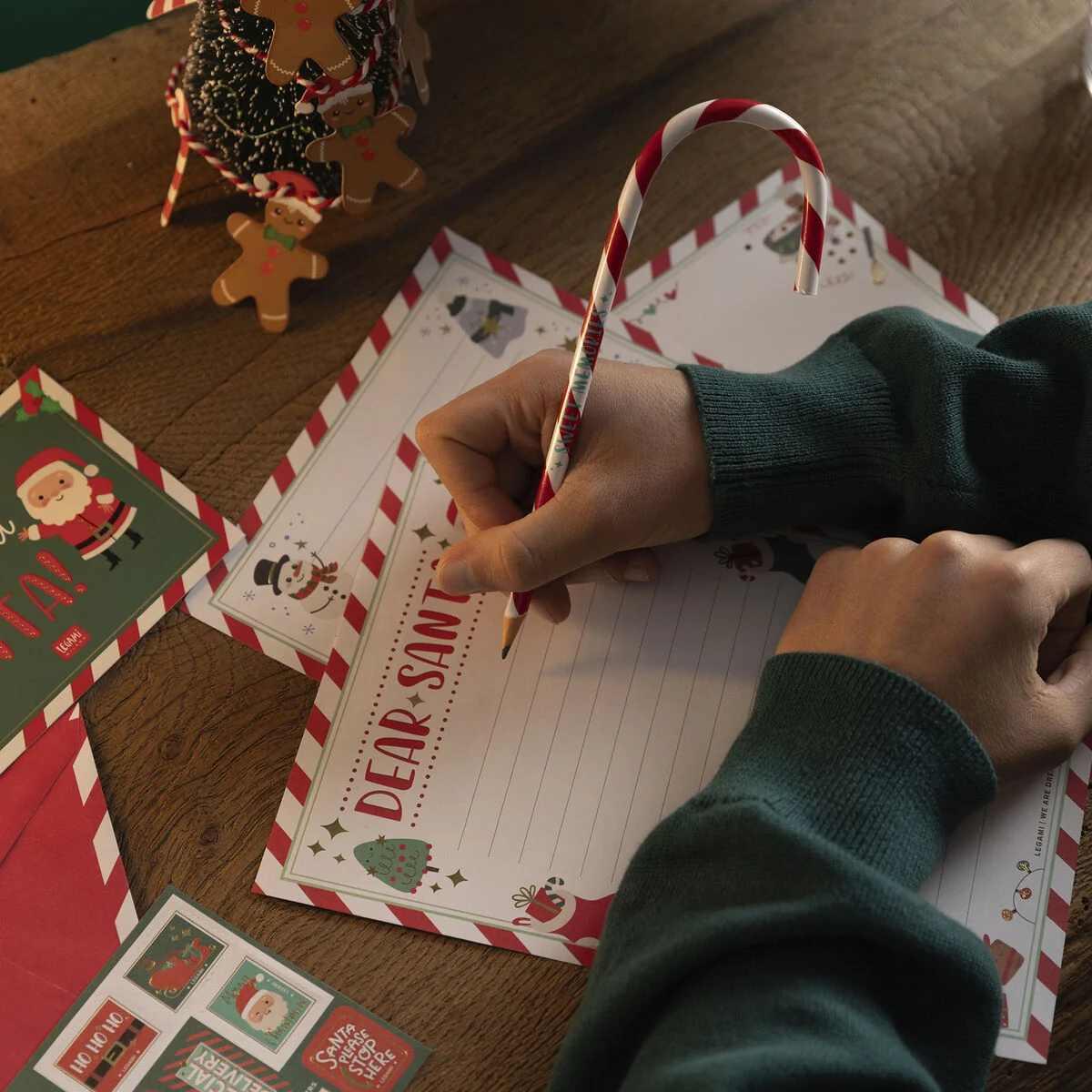 Legami sweet memories - matita a forma di bastoncino di zucchero natalizio