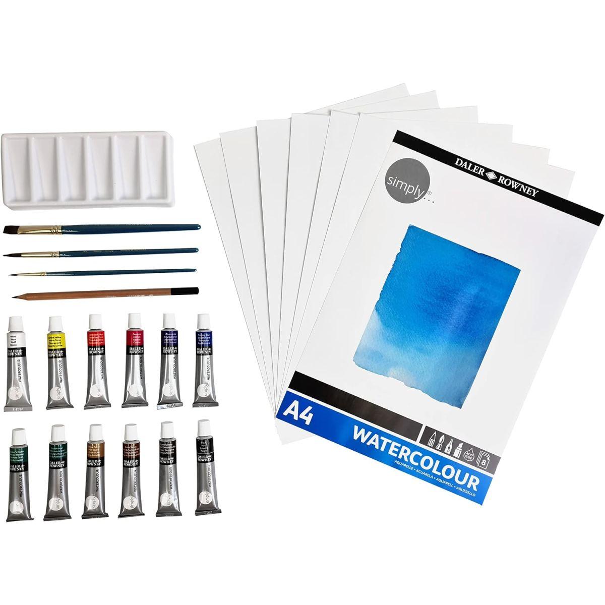Daler rowney simply watercolour set - 25 pcs