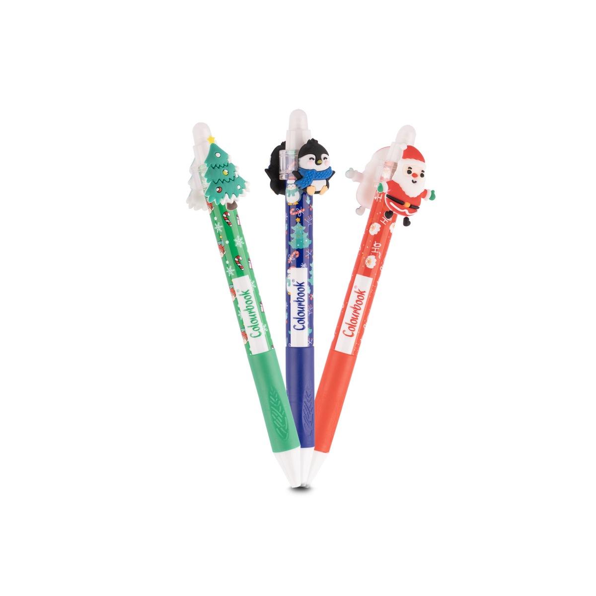 Penna twist natalizia cancellabile  la fabbrica degli elfi