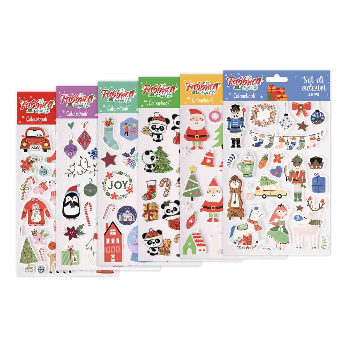 Stickers natalizi olografici e in rilievo  colourbook