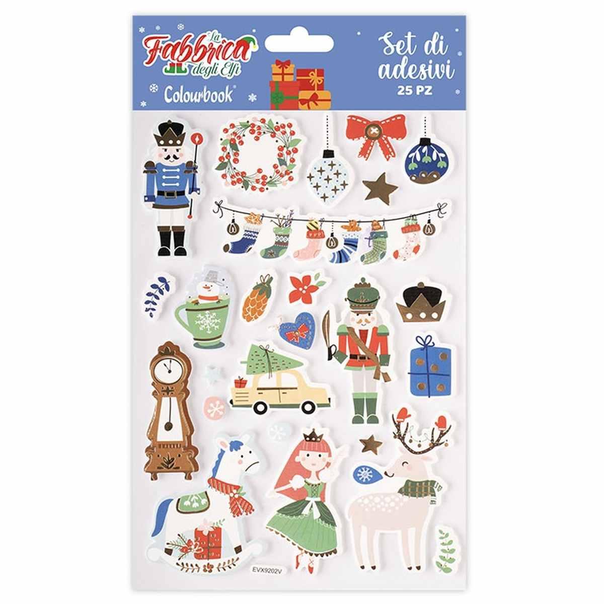 Stickers natalizi olografici e in rilievo  colourbook