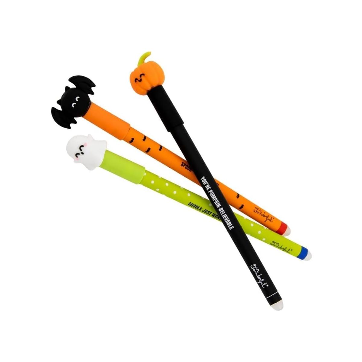 Set di 3 penne bo-bo cancellabili - halloween