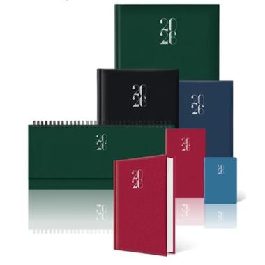 Agenda giornaliera - 17 x 24 cm - gommato nero