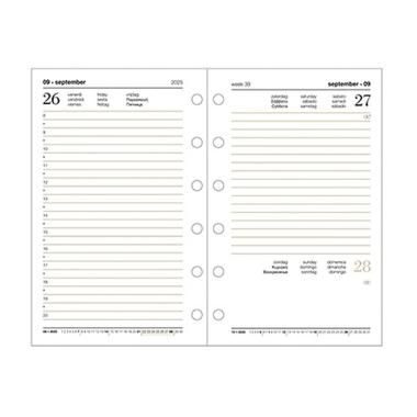 Ricambio organizer giornaliero - 6 fori - 9,5 x 17 cm