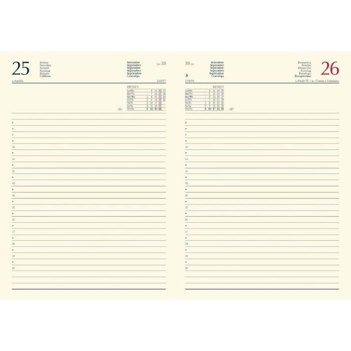 Refill agenda giornaliera - cartonato - 14,5 x 20,5 cm