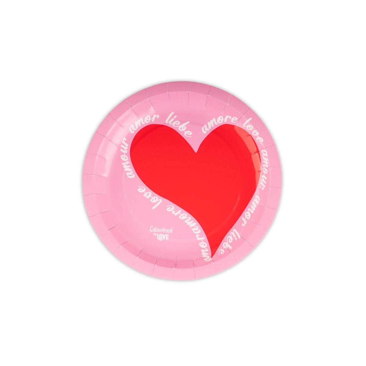 Piatti colourbook in love 18cm  set 8 pezzi