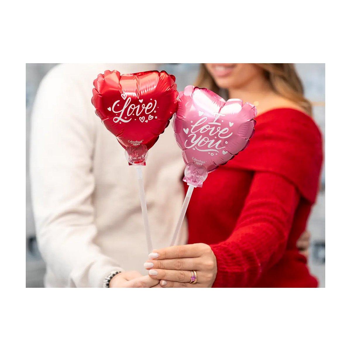 Palloncini in love colourbook 16×19,5 cm  set 6 decorativi