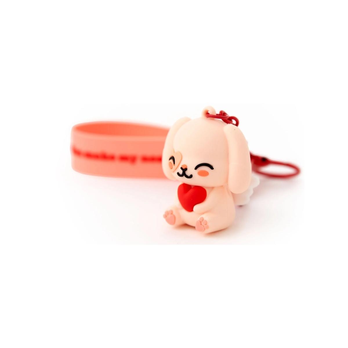 Portachiavi con charms coniglio cupido - you make my nose twitch