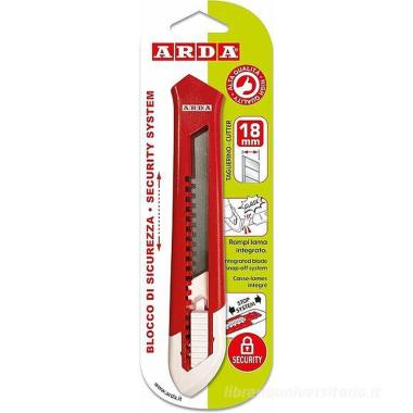 Arda - cutter in plastica con blocco di sicurezza 18 mm