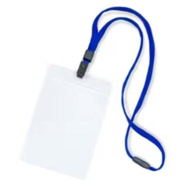 Portanome verticale con cordoncino - 152 x 105 mm