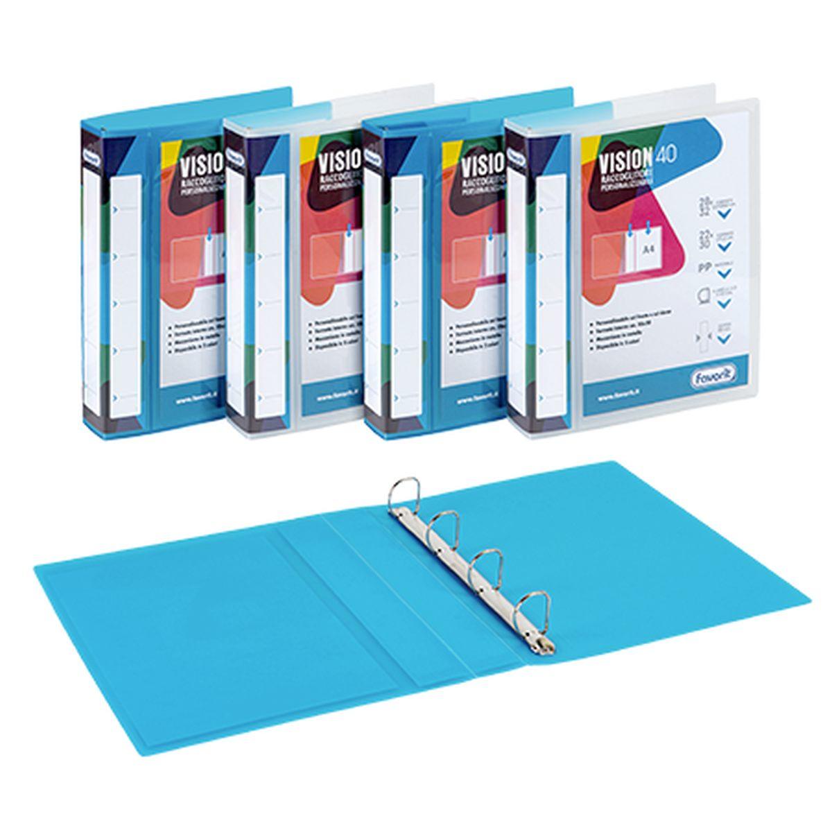 Favorit raccoglitori personalizzabili ad anelli vision - 4q h65 - 22 x 30 cm