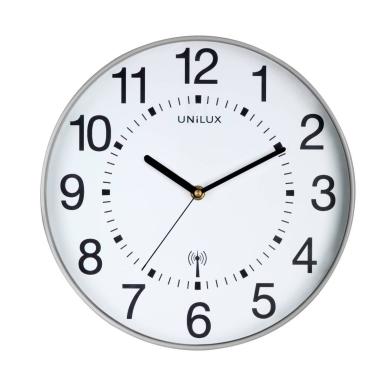 Unilux orologio da parete wave - Ø 30 cm - grigio metallizato
