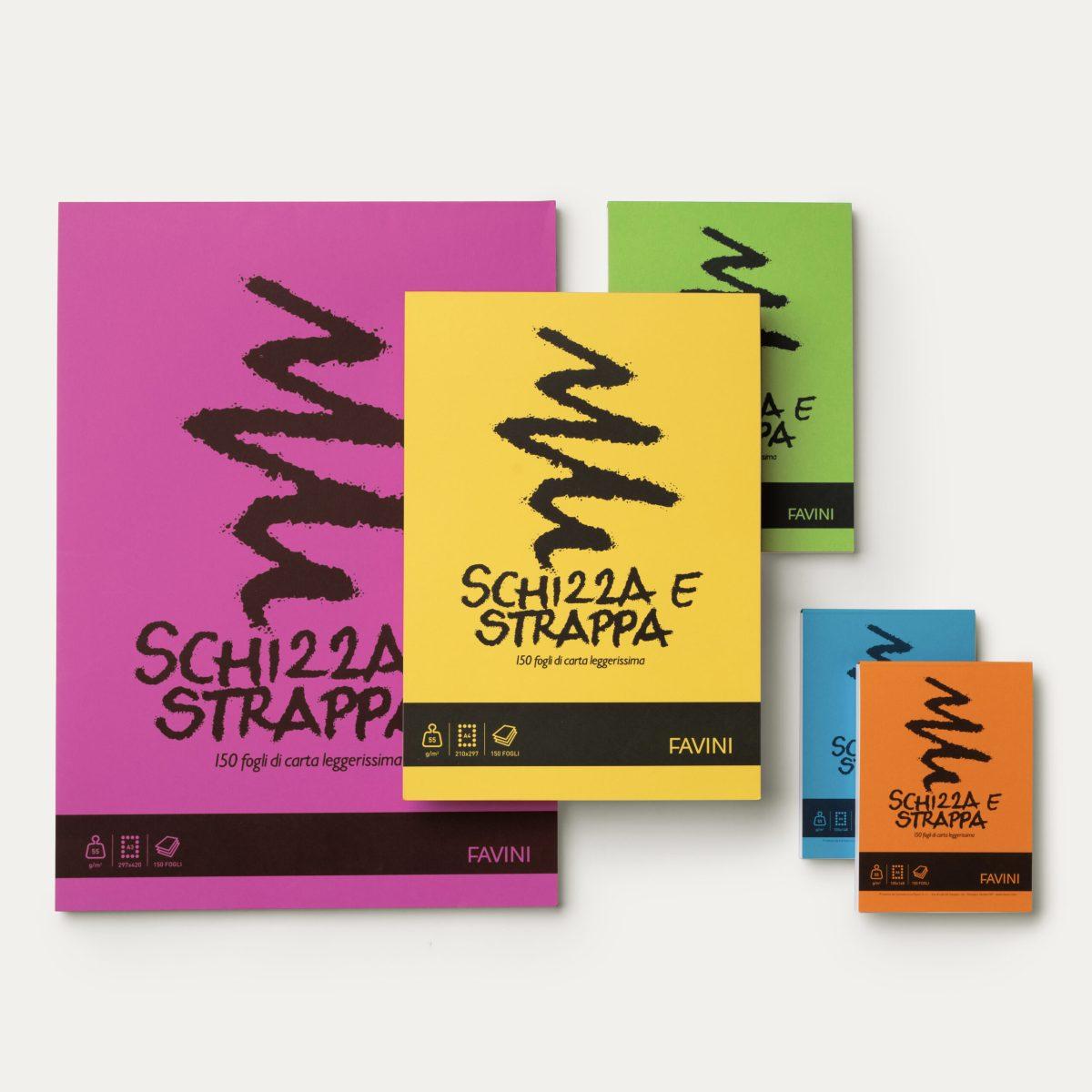 Blocco di carta leggerissima schizza e stratta - 50 gr - 150 ff - a4